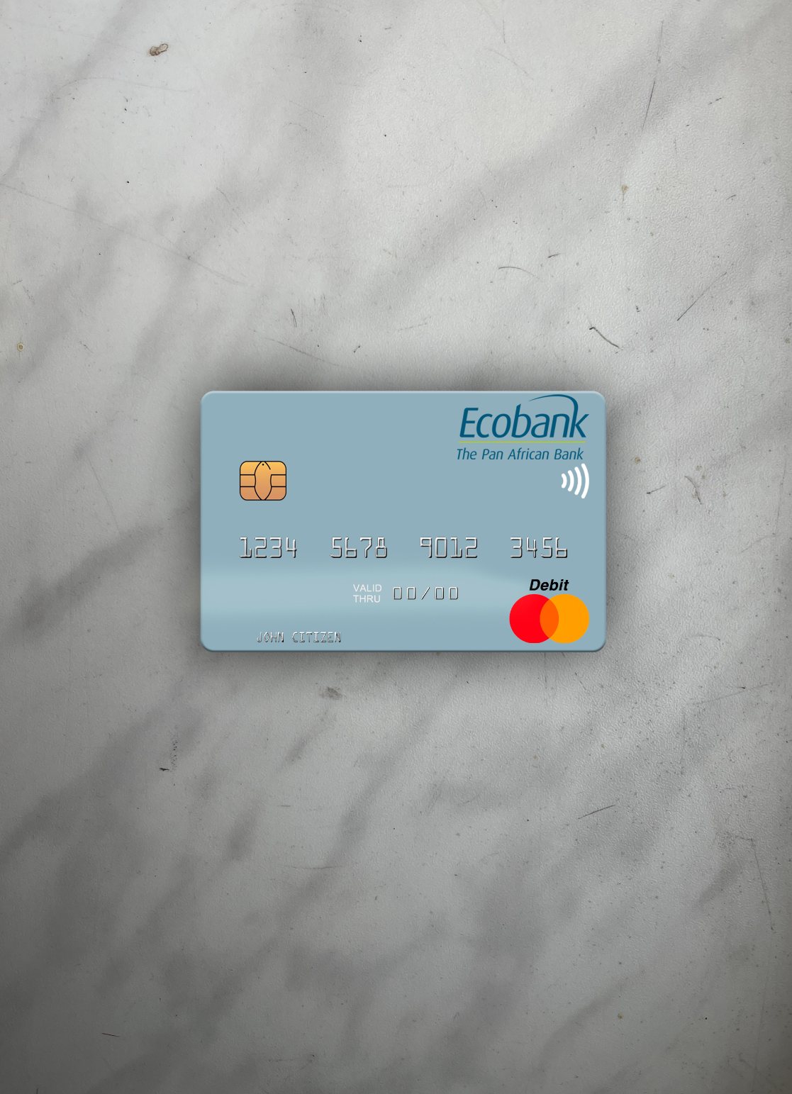 Download Senegal Ecobank Sénégal mastercard photolook front Photoshop template